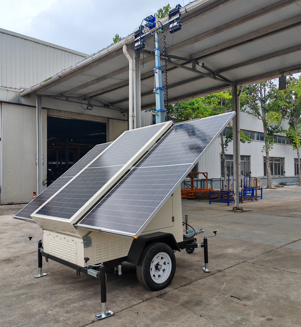 7米拖車式液壓自動(dòng)升降太陽能移動(dòng)照明車4TNVE600